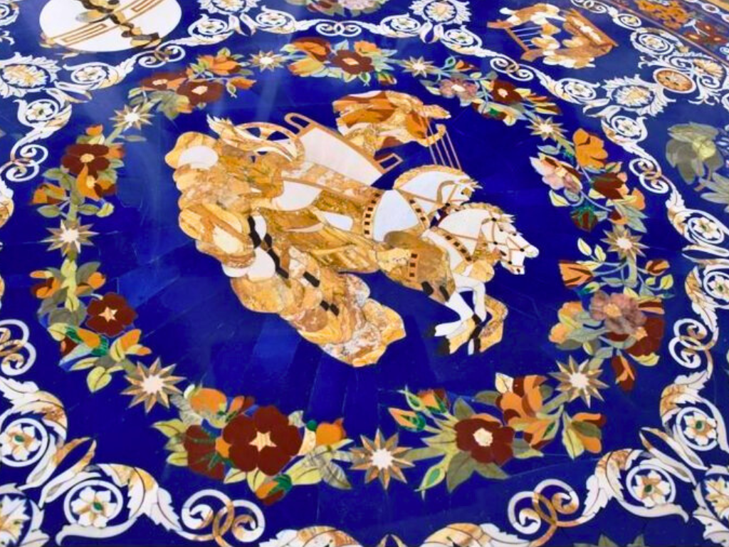 Luxury Lapis Inlay Marble Coffee Table – Timeless Elegance for Your Home